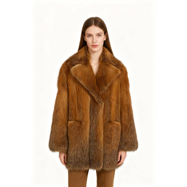 Golden Faux Fur Statement Coat