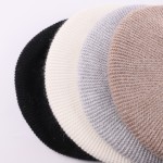 Genuine Raccoon Fur Pom Beaded Angora Beret