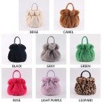 Faux Rex Rabbit Fur Handbag
