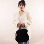 Faux Rex Rabbit Fur Handbag