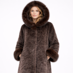 Women's Luxury Elegant Full-Length Hooded Fur Coat