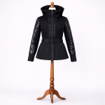 Women's Insulated Waterproof Belted Hooded Ski Jacket