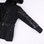 Women's Insulated Waterproof Belted Hooded Ski Jacket