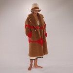 Oversized Color Block Faux Fur Coat