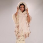 Elegant Wool & Fox Fur Cloak