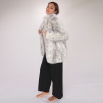 Snow Lynx Faux Fur Coat
